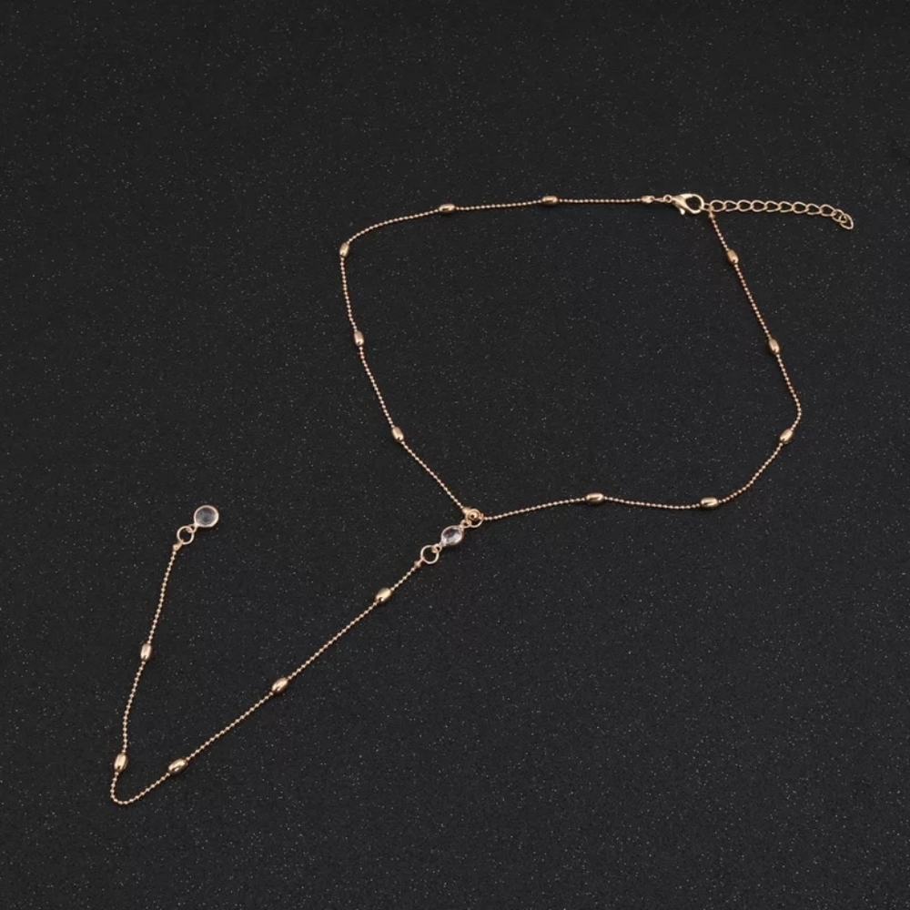 *NEW Gold Boho Long Bead Crystal Pendant Necklace - Picture 6 of 10